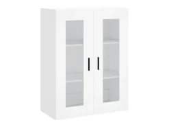 Aparador alto blanco 69,5x34x180 cm Madera contrachapada