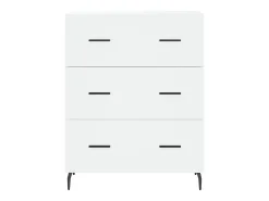 Aparador alto blanco 69,5x34x180 cm Madera contrachapada