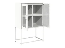 Aparador alto blanco 68x39x107 cm acero