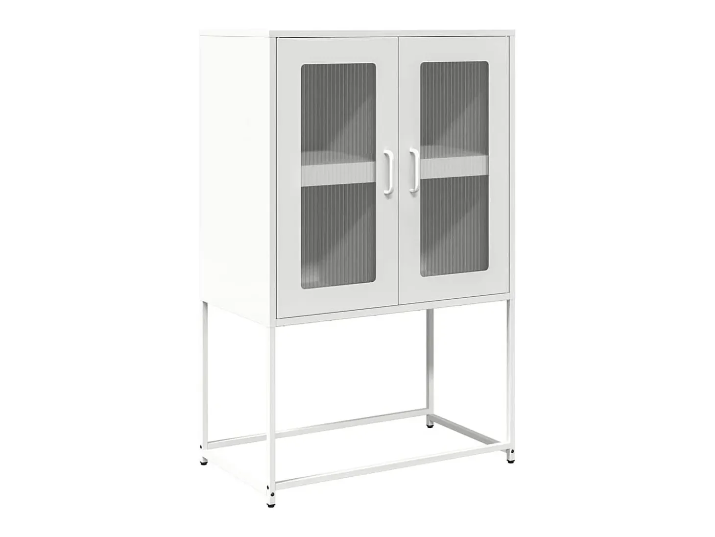 Aparador alto blanco 68x39x107 cm acero