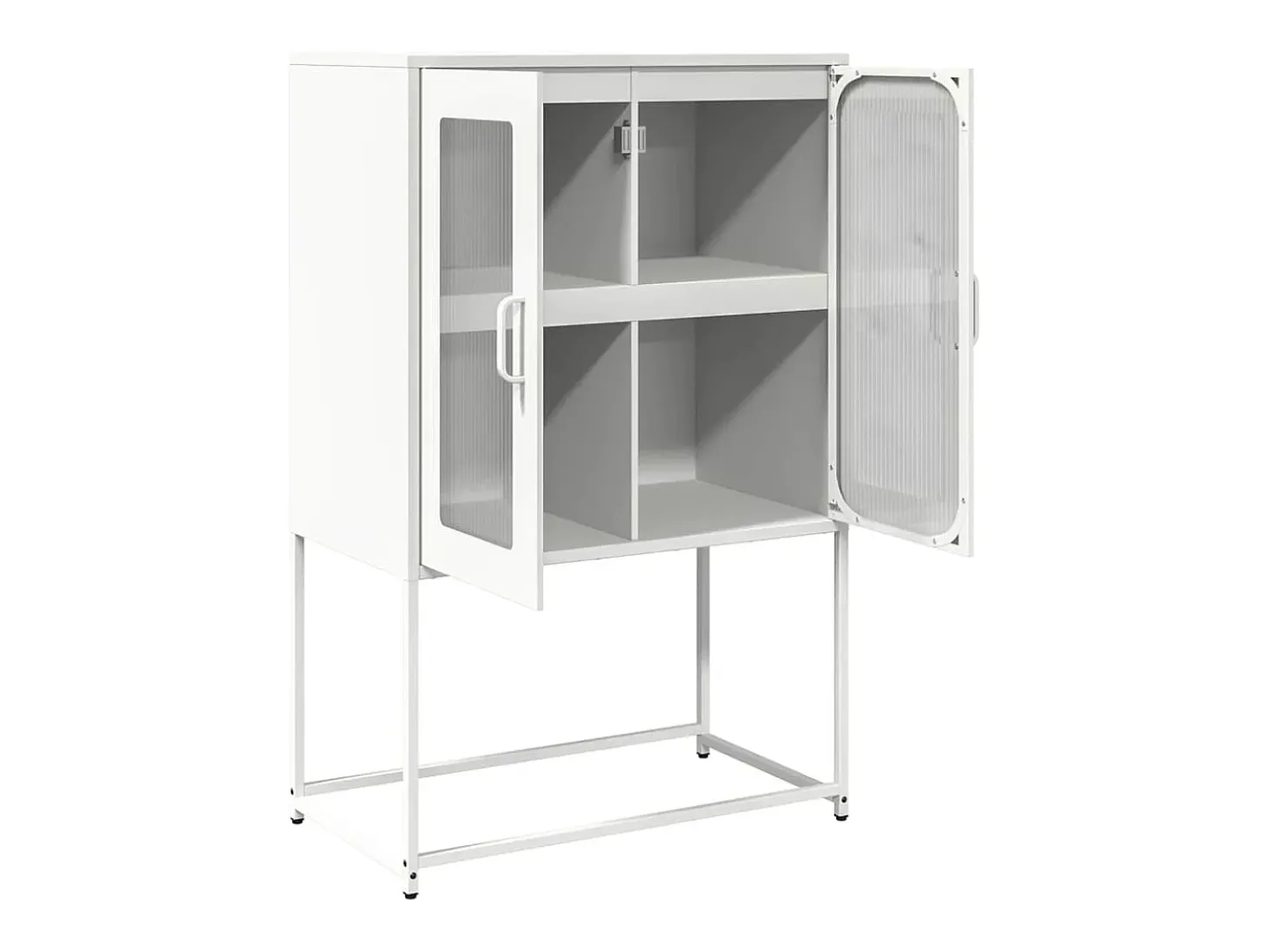 Aparador alto blanco 68x39x107 cm acero
