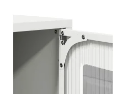 Aparador alto blanco 68x39x107 cm acero