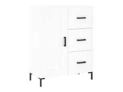 Aparador alto blanco 69,5x34x180 cm Madera contrachapada