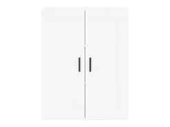 Aparador alto blanco 69,5x34x180 cm Madera contrachapada