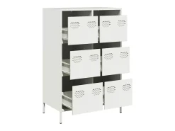 Aparador alto blanco 68x39x101,5 cm acero