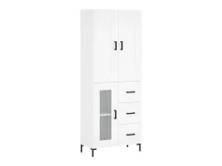 Aparador alto blanco 69,5x34x180 cm Madera contrachapada