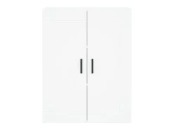Aparador alto blanco 69,5x34x180 cm Madera contrachapada