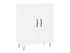 Aparador alto blanco 69,5x34x180 cm Madera contrachapada