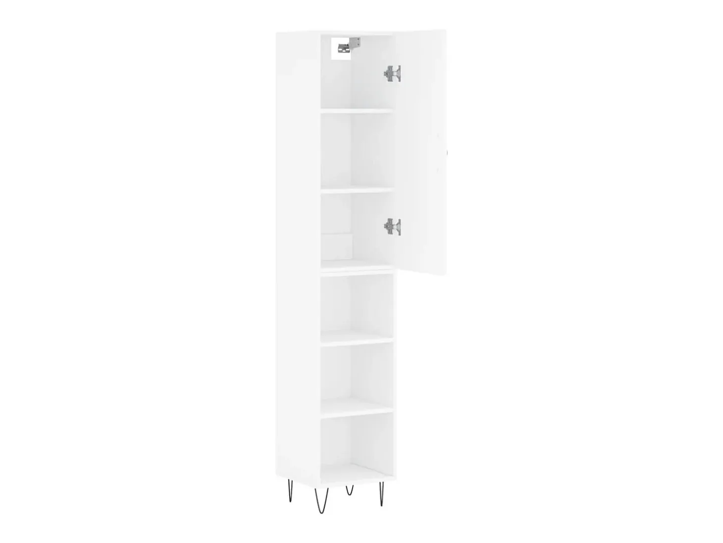 Aparador alto blanco 34,5x34x180 cm Madera contrachapada