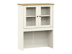 Aparador alto blanco 78x40x175 cm madera maciza de pino