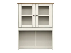 Aparador alto blanco 78x40x175 cm madera maciza de pino