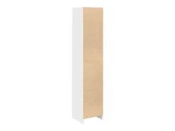 Aparador alto blanco 37,5x35x180 cm madera de ingeniería