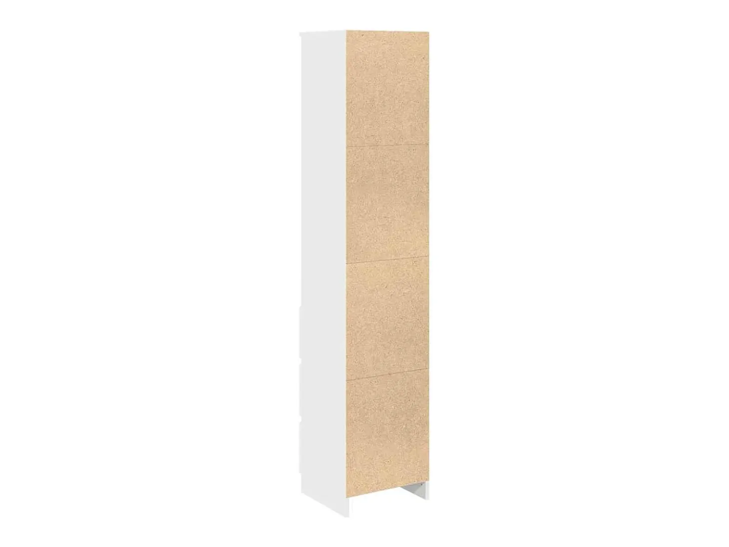 Aparador alto blanco 37,5x35x180 cm madera de ingeniería