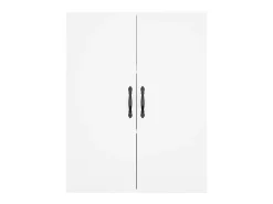 Aparador alto blanco 69,5x34x180 cm Madera contrachapada