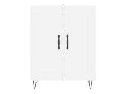 Aparador alto blanco 69,5x34x180 cm Madera contrachapada