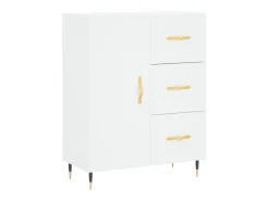 Aparador alto blanco 69,5x34x180 cm Madera contrachapada