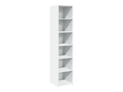 Aparador alto blanco 40x41x185 cm madera contrachapada