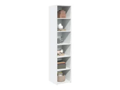 Aparador alto blanco 40x41x185 cm madera contrachapada
