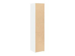 Aparador alto blanco 40x41x185 cm madera contrachapada