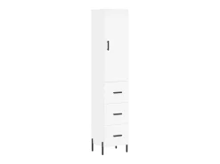 Aparador alto blanco 34,5x34x180 cm Madera contrachapada