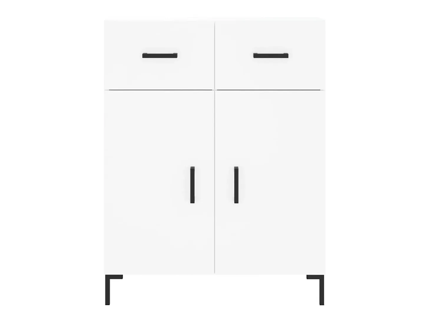Aparador alto blanco 69,5x34x180 cm Madera contrachapada