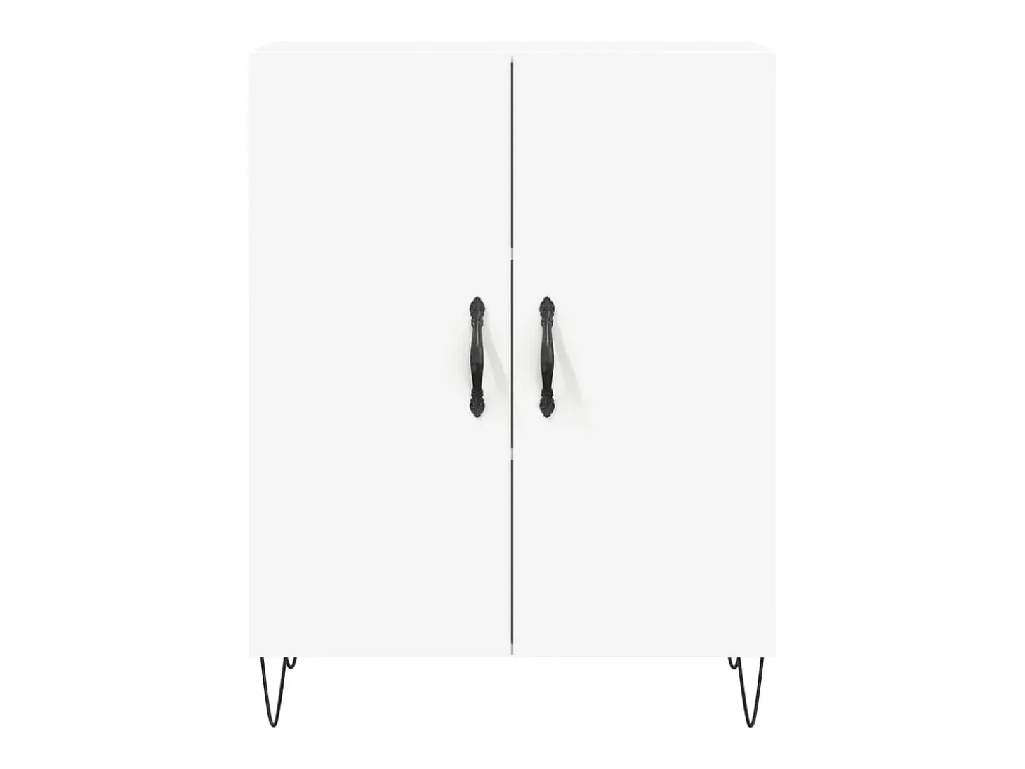 Aparador alto blanco 69,5x34x180 cm Madera contrachapada