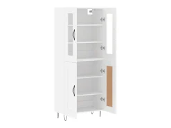 Aparador alto blanco 69,5x34x180 cm Madera contrachapada
