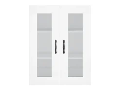 Aparador alto blanco 69,5x34x180 cm Madera contrachapada