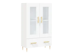 Aparador alto blanco 69,5x31x115 cm madera contrachapada