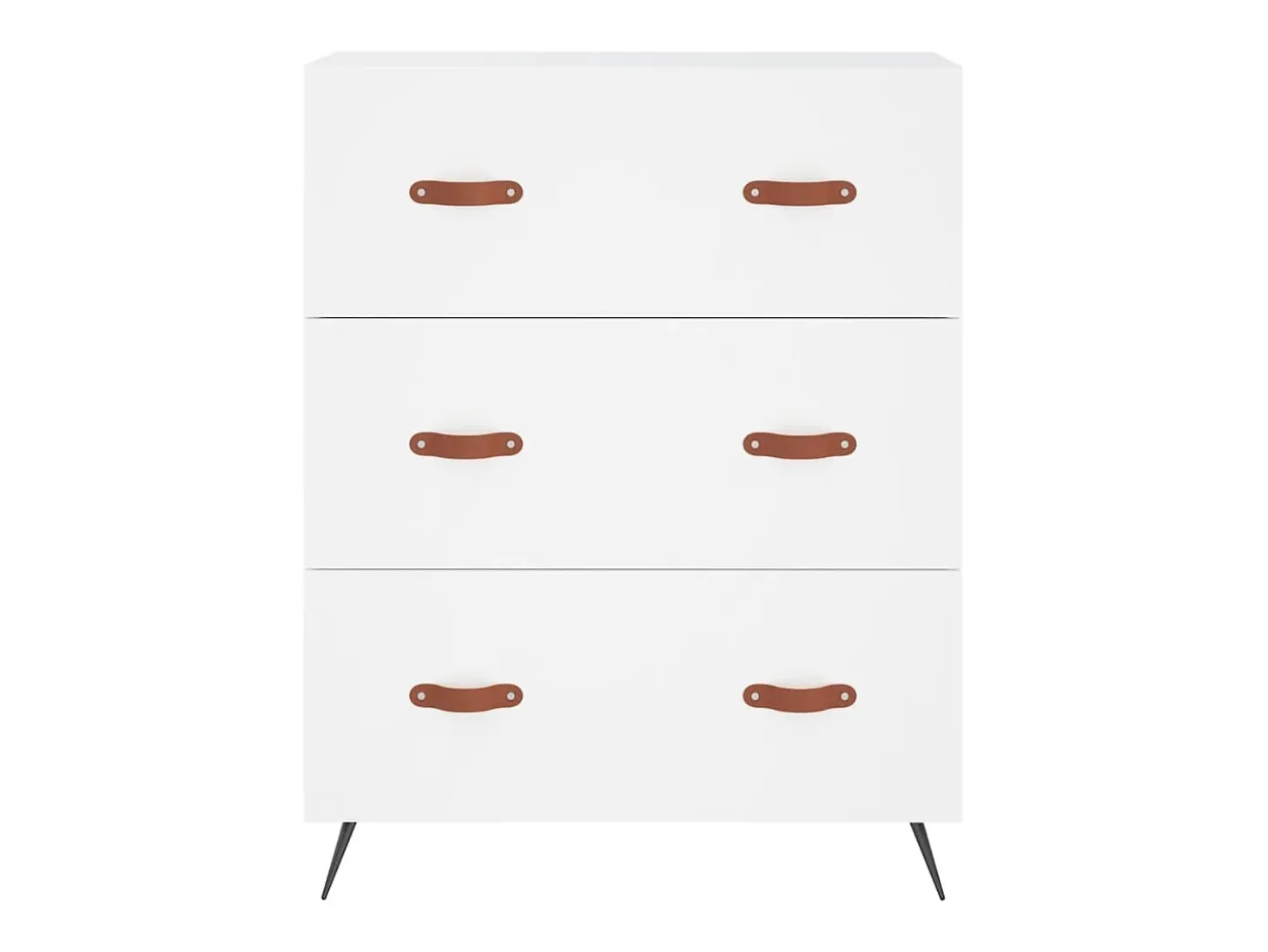 Aparador alto blanco 69,5x34x180 cm Madera contrachapada