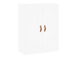 Aparador alto blanco 69,5x34x180 cm Madera contrachapada