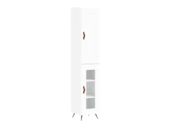 Aparador alto blanco 34,5x34x180 cm Madera contrachapada