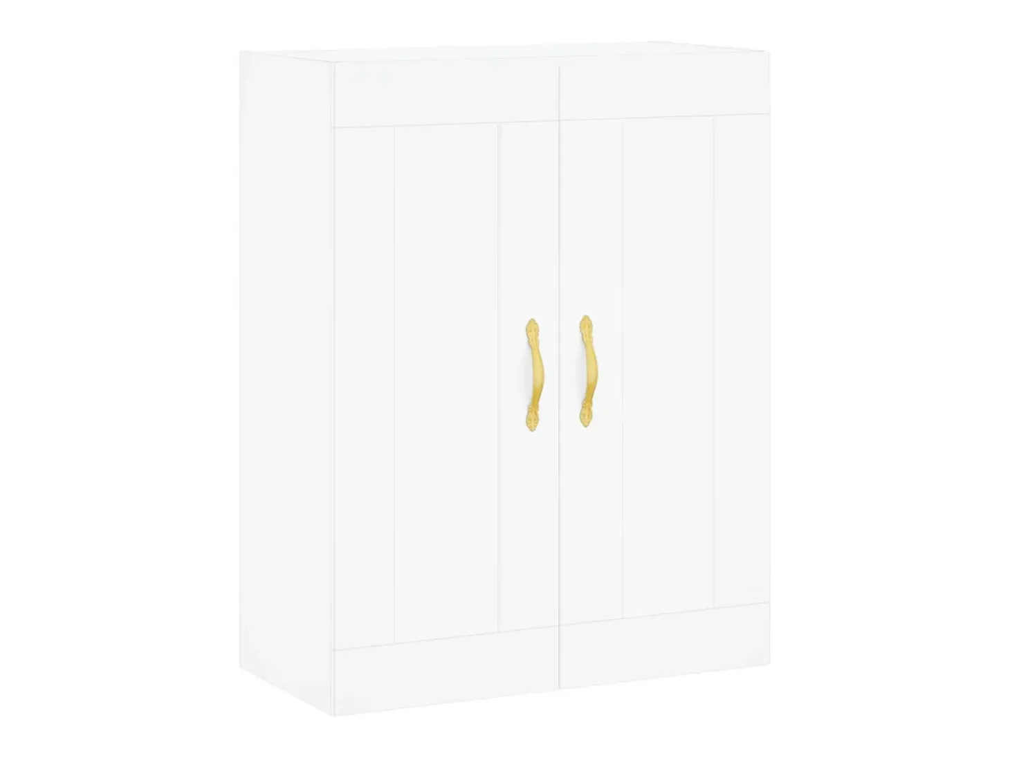 Aparador alto blanco 69,5x34x180 cm Madera contrachapada