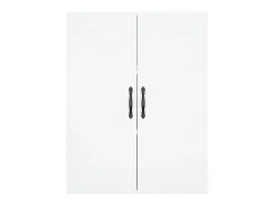 Aparador alto blanco 69,5x34x180 cm Madera contrachapada