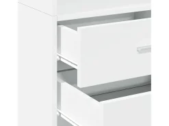 Aparador alto blanco 45x42,5x185 cm madera contrachapada