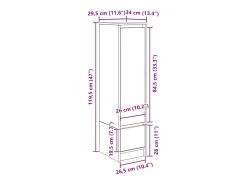 Aparador alto blanco 29,5x34x119,5 cm madera de ingeniería