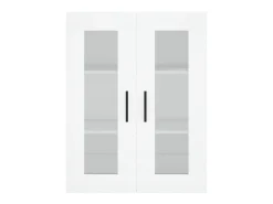 Aparador alto blanco 69,5x34x180 cm Madera contrachapada