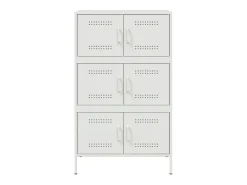 Aparador alto blanco 68x39x113 cm acero