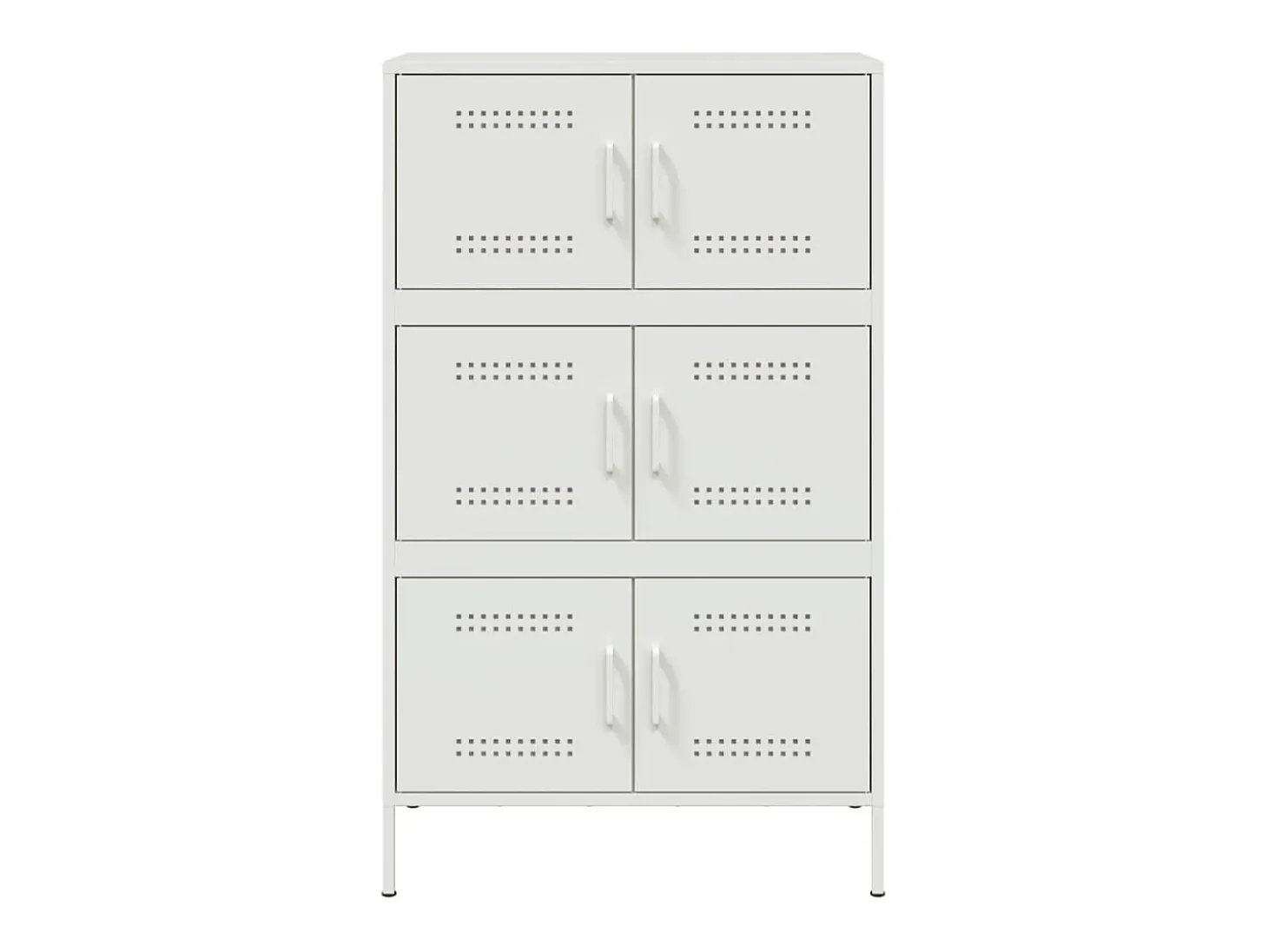 Aparador alto blanco 68x39x113 cm acero