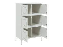 Aparador alto blanco 68x39x113 cm acero