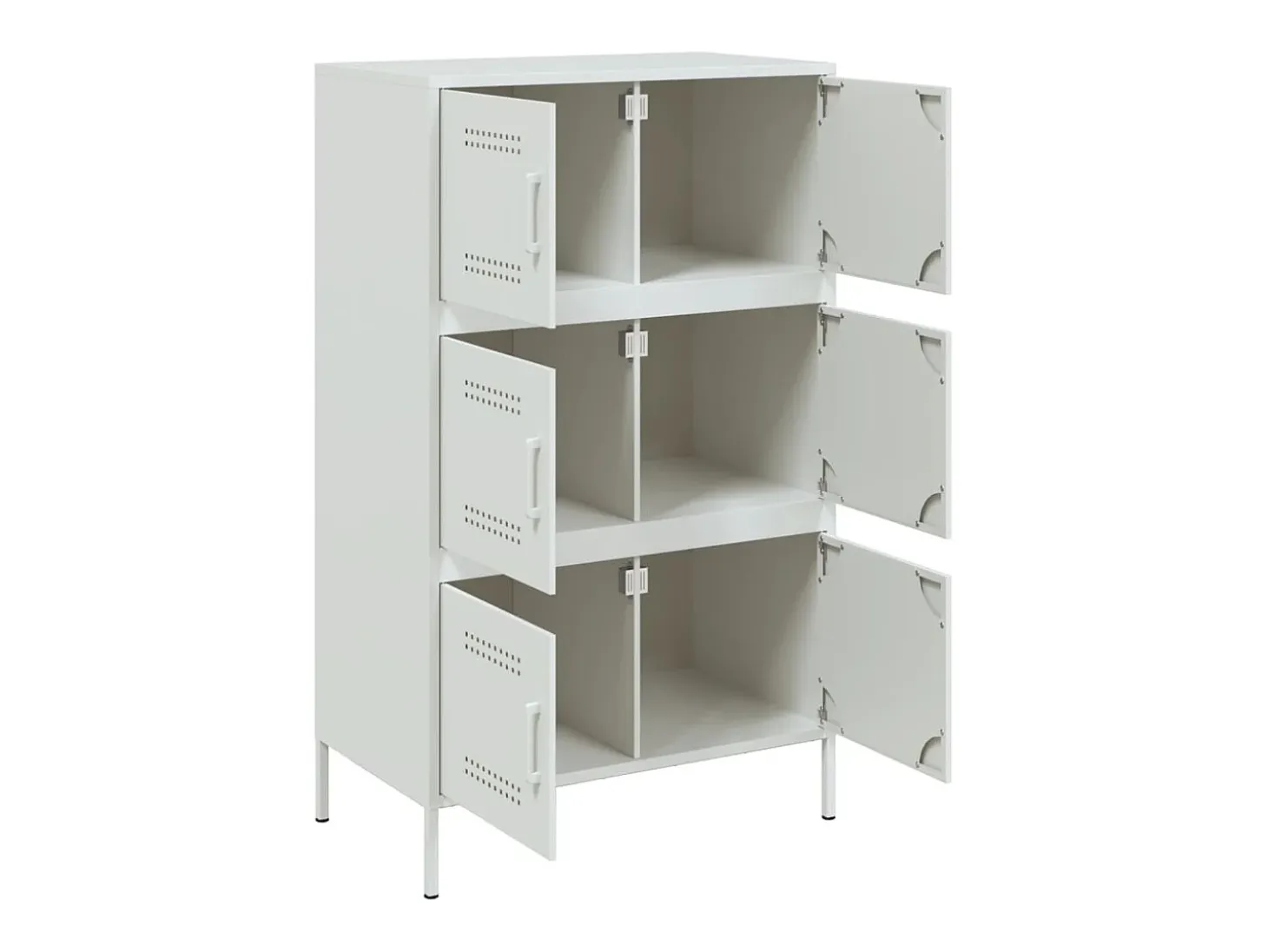 Aparador alto blanco 68x39x113 cm acero