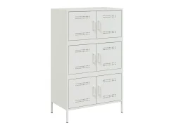 Aparador alto blanco 68x39x113 cm acero
