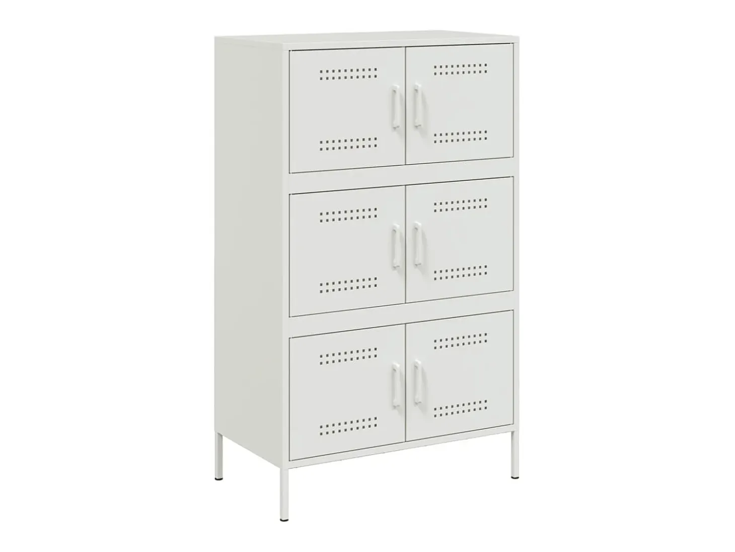 Aparador alto blanco 68x39x113 cm acero