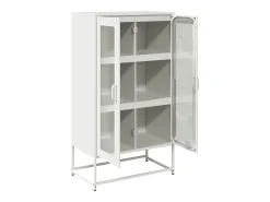 Aparador alto blanco 68x39x123 cm acero