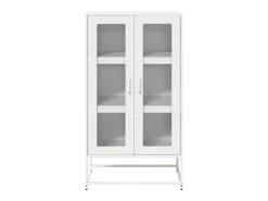 Aparador alto blanco 68x39x123 cm acero