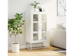 Aparador alto blanco 68x39x123 cm acero