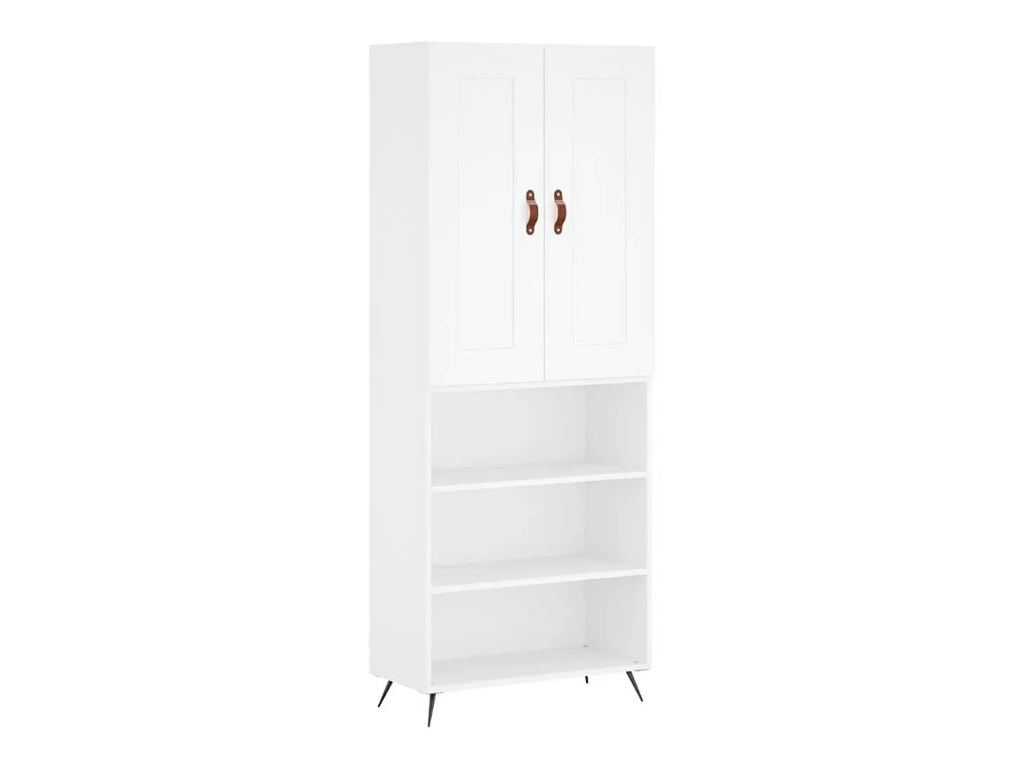 Aparador alto blanco 69,5x34x180 cm Madera contrachapada