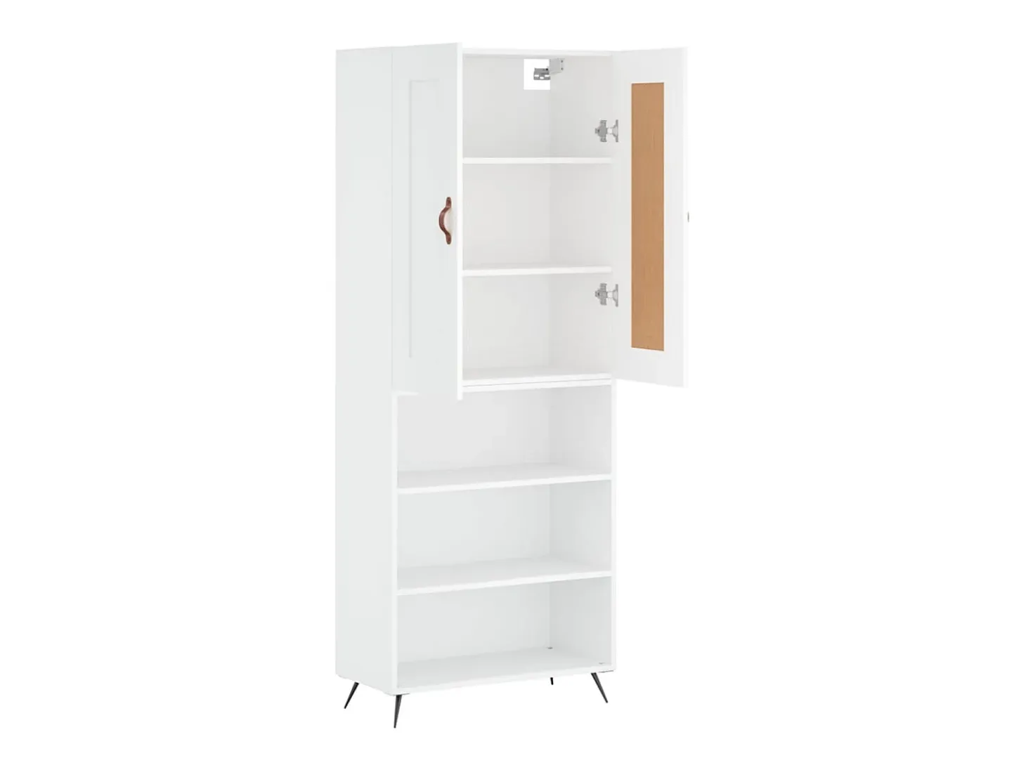 Aparador alto blanco 69,5x34x180 cm Madera contrachapada