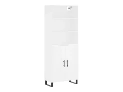 Aparador alto blanco 69,5x34x180 cm Madera contrachapada
