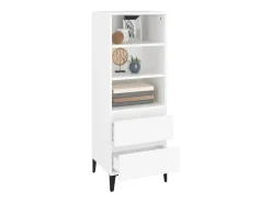 Aparador alto blanco 40x36x110 cm Madera contrachapada